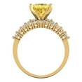 thumbnail image 4 of Clara Pucci 18K Yellow Gold Princess Cut 2Ct Simulated Yellow Diamond Engagement Ring + Matching Band - Luxury Box Included, 4 of 7