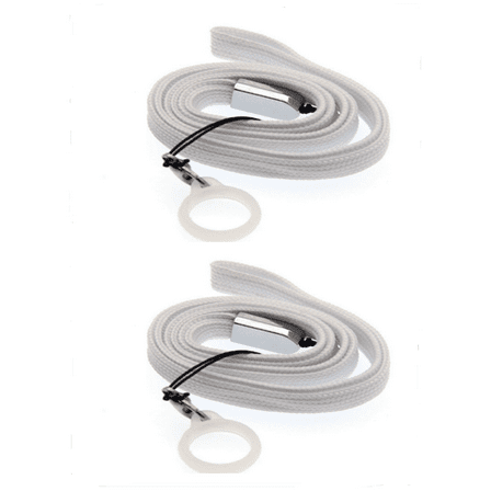 BeautHomefly Anti-Lost Necklace Lanyard with 6pcs Anti-Lost Silicone Rubber Ring Pen Silicone Lanyard Holder for Office/Daily/Sport,WHITE