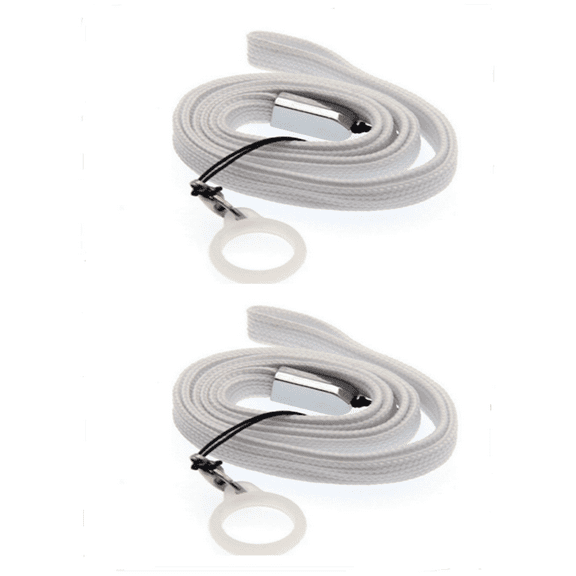 BeautHomefly Anti-Lost Necklace Lanyard with 6pcs Anti-Lost Silicone Rubber Ring Pen Silicone Lanyard Holder for Office/Daily/Sport,WHITE