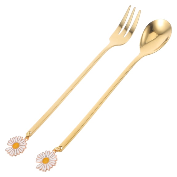 ibasenice 2PCS Stainless Steel Kitchen Spoons Set, Dessert Serving Utensils for Home, Party, and Everyday Use