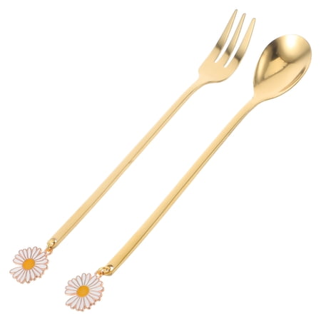 ibasenice 2PCS Kitchen Party Utensils Spoons Stainless Steel Dessert Serving Spoon for All Users Home Use