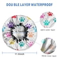 thumbnail image 3 of Shower Caps,Colorful Dog Paw Footprint Waterproof Shower Cap for Women 4 Pieces,Double Reusable Hair Cover for Shower PEVA Elastic Stretch Hem, 3 of 7