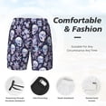 thumbnail image 2 of Kdxio Skull flower crystal Print Men's Swim Trunks with Compression Liner 7 Inch Inseam Quick Dry Swim Shorts, 2 of 5