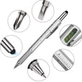 thumbnail image 3 of 4 count  Pen for Men 6 in 1 Multitool Pen with Ruler Level Refills  Stylus Cool Gadgets Tool for Dad  Husband Birthday Anniversary Christmas Graduation (), 3 of 6