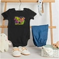 thumbnail image 3 of Retro MTV Colorful Animal Print Logo Bodysuit Jumper Girls Infant Baby Brisco Brands 12M, 3 of 6