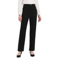 thumbnail image 1 of Pantalones de trabajo rectos para mujer INSPIRE CHIC, de alta elasticidad, pantalones casuales, pantalones de oficina, talla XL, color negro, 1 of 6