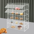 thumbnail image 5 of 5 Layers Acrylic Display Case, Bakery Display Case 360° High Transparency, Pastry Display Case for Bakery, Convenience Store, 5 of 12