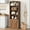 Brown, variant on Homhougo Tall Bookcase with Doors, 4-Tier Wooden Bookshelf, Floor Standing Wooden Display Bookcase with Double Doors and 4 Open Shelves, Ideal for Home Bedroom, Living Room, Office, Library Grey