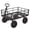 Black frame, black handle, black hub, variant on Ataucjin 1200 LBS Steel Garden Cart, Heavy Duty Utility Garden Wagon with 13-Inch All-Terrain Tires, 180° Rotating 2-in-1 Handle, ATV & Lawn Tractor Towable, Metal Yard Cart for Landscaping