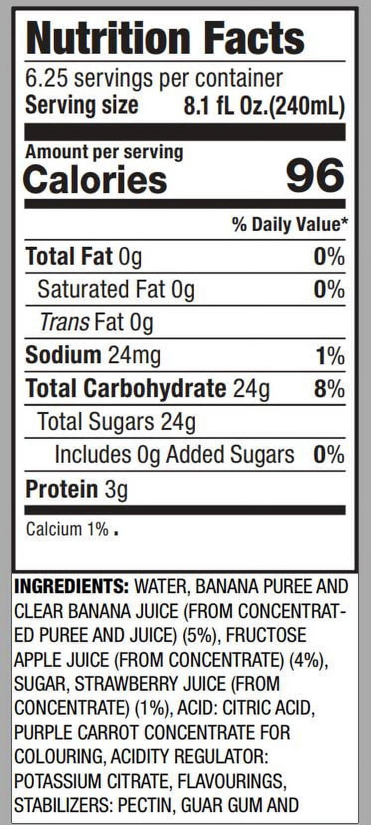 (2 pack) Prigat Strawberry Banana Juice Drink, 50.7floz