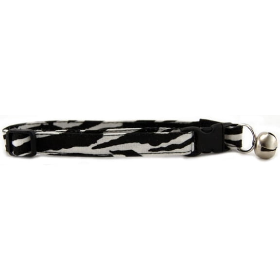 Black and White Zebra Stripes Cat Collar