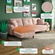 thumbnail image 3 of Sala Modular Sofá Cama Reversible De Velvet Palo De Rosa Beehive Memory Foam Modelo Aventus, 3 of 8