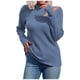 thumbnail image 2 of Pntutb moda mujer sólido manga larga Pullove cuello redondo Casual suéter tops Pntutb Pntutb-1946, 2 of 8