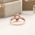 thumbnail image 3 of 14K Rose Gold Oval Shape Created Opal Petal Engagement Ring, 3 of 6