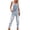 Light Blue, variant on Women Ripped Denim Bib Overalls Casual Loose Fit Adjustable Strap Jeans Pants Jumpsuits