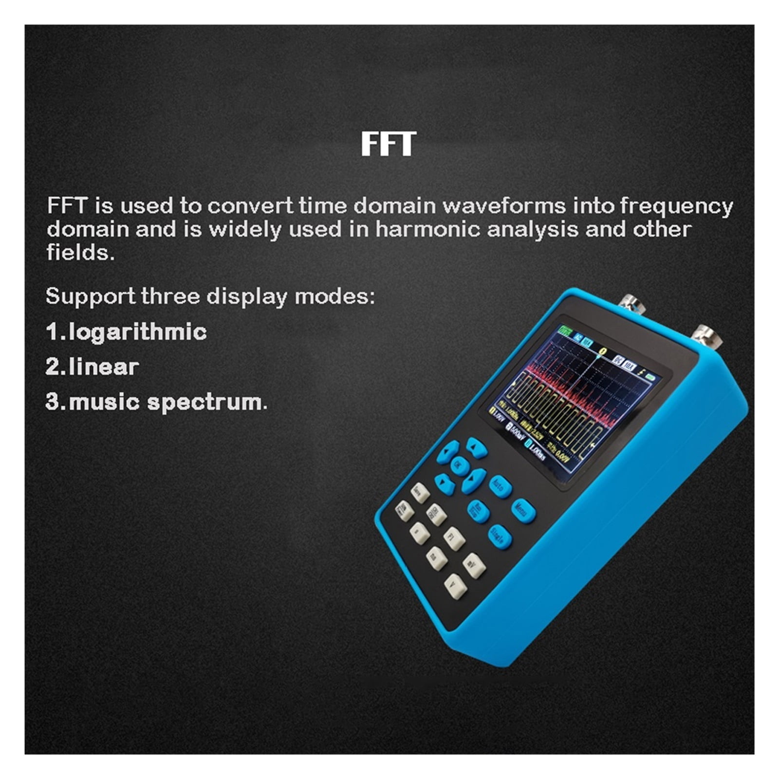 DSO2512G Digital Oscilloscope 120M Bandwidth Dual/Single Channel Oscilloscope Handheld FFT Spectrum Analysis ,Professional Designed