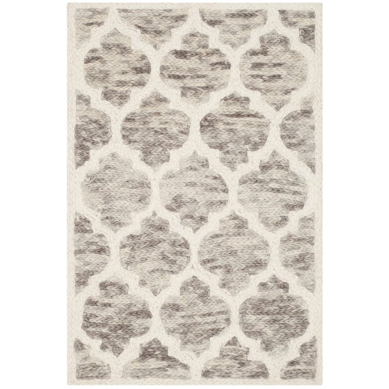 Safavieh Himalaya Tappeto In Lana Fatto A Mano 70x244 Cm - Colore Light Brown/Ivory, Altezza Pelo 0,6 Cm, Design Geometrico - 4