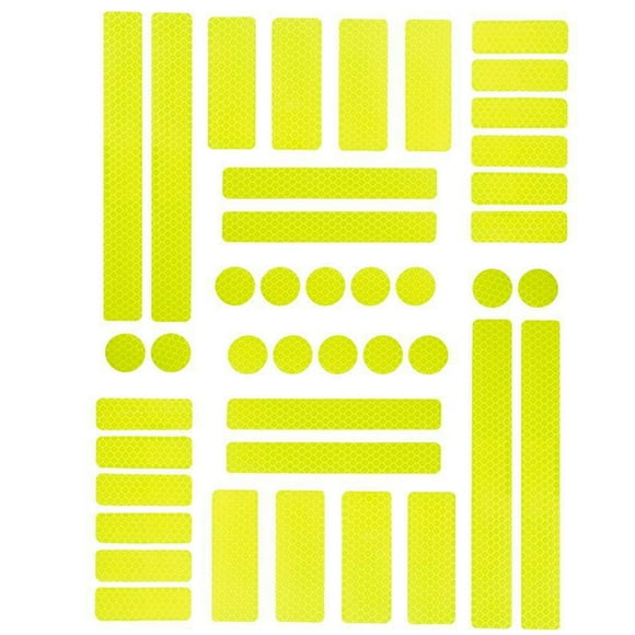 Reflective Stickers Bicycle Reflective Tape Bike Reflective Decals Reflector Decals for Motorcycle,Helmets,Strollers,Wheelchairs 42 Pcs