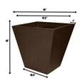 thumbnail image 2 of Tusco Products Cosmopolitan Square Garden Planter, Espresso, 18", 2 of 3