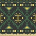 thumbnail image 1 of Boho Fabric by the Yard Upholstery, Tribal Influenced Repetitive Pattern with Motifs and Shapes, Decorative Fabric for DIY and Home Accents, Charcoal Grey Mustard by Ambesonne, 1 of 5