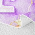 thumbnail image 5 of Manfei Cartoon Initial P Bed Spread Queen,Marble Pattern Queen Coverlet Set,Purple,3pcs, 5 of 7