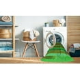 thumbnail image 2 of Ahgly Company Machine Washable Indoor Round Transitional Neon Green Area Rugs, 5' Round, 2 of 7