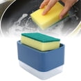 thumbnail image 4 of Pump Dispenser And Sponge Holder, 2 In1 With A Drain Rack  Space-Saving Dishwashing  Dispenser, 250 ML For Countertop Sink White,Red,Silver,Green,Blue, 4 of 8