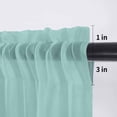 thumbnail image 5 of Sunflowers Valance Curtains for Kitchen/Living Room/Bathroom/Bedroom Window, Rod Pocket Small Topper Half Short Window Curtains Voile Sheer Scarf, Modern Bee You Are My Sunshine Teal Green 42"x18", 5 of 8
