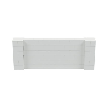 EverBlock 8’ x 3’ Pony Wall Kit | Modular Building Blocks | Wall System for Building, Display & Structures | Room Divider & Partition | Easy to Connect & Reuse | Indoor & Outdoor Use