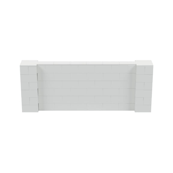 EverBlock 8’ x 3’ Pony Wall Kit | Modular Building Blocks | Wall System for Building, Display & Structures | Room Divider & Partition | Easy to Connect & Reuse | Indoor & Outdoor Use