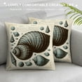thumbnail image 3 of QZHH Nautical Pillows Covers Vintage Coastal Decor&nbsp;Conch Seashell Decorative Marine Life Throw Pillow Cover Ocean Sea Pillowcase Outdoor Decor Sofa (Ocean), 3 of 5