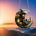thumbnail image 3 of Acrylic Witch Wall Hanging Decor With Crystal Pendant - Sun Catcher Ornament Gothic Home Accent for Window Door Decor(7.8 Inch), 3 of 8