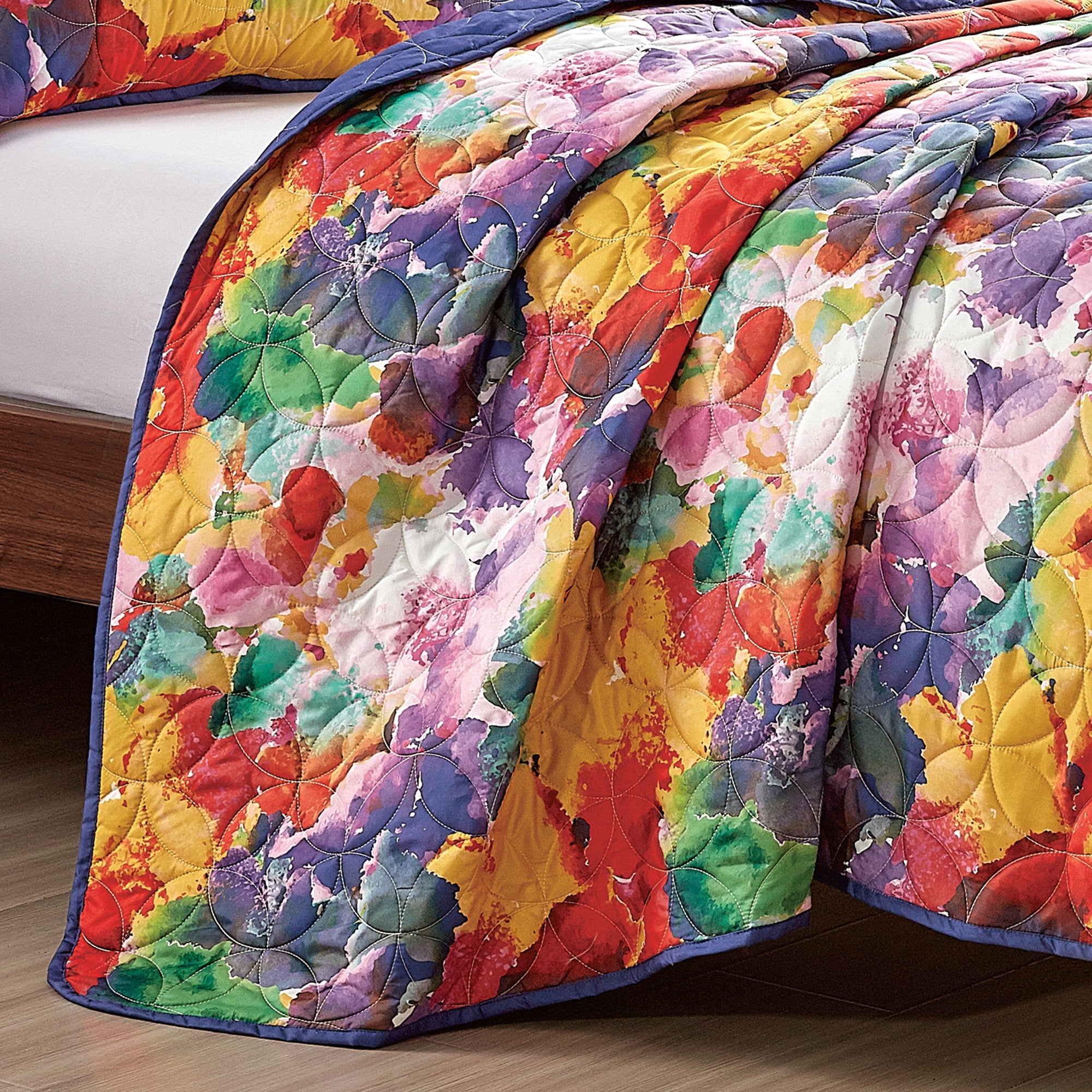 Evjk 3-Piece Decorative Lightweight Bedspread Set – Reversible, Microfiber with Minimalist Print, King