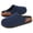 Blue, variant on LongBay Men's Memory Foam Slippers Comfy Non Slip Indoor Outdoor House Shoes
