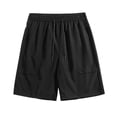thumbnail image 2 of LiuXxxx 2025 Men's Summer Large Pocket Stretch Elastic Casual Loose Five Piece Shorts Black XL, 2 of 4
