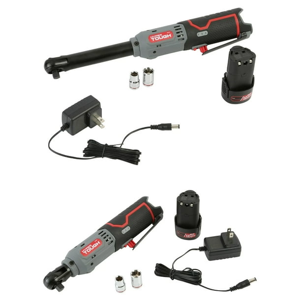Hyper Tough 12V 3/8" LithiumIon Cordless Ratchet and Extended Ratchet