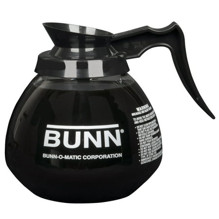 BUNN 12 Cup Commercial Glass Decanter with Handle 3 Pack Black