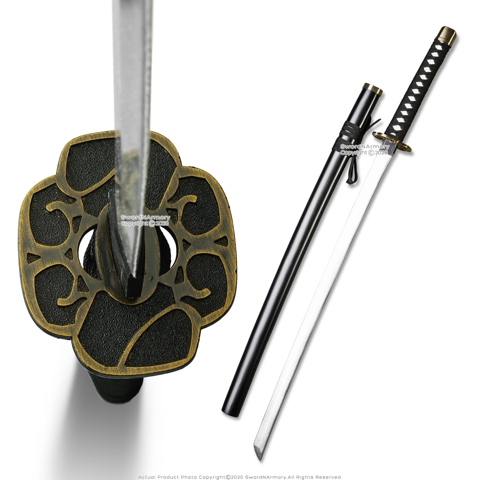 Munetoshi Fantasy Anime Samurai Katana w/ Scabbard Foam Toy Sword Chrome Blade 