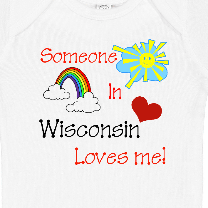 Inktastic Wisconsin Loves Me Baby Bodysuit - State Pride Onesie Infant Outfit