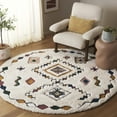 thumbnail image 2 of SAFAVIEH Casablanca Pompeii Southwestern Area Rug, Ivory/Green, 6' x 6' Round, 2 of 10