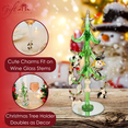 thumbnail image 2 of Gift Essentials Charming 8" Glass Wine Charm Tree with 9 Dog Charms and Mirrored Base - Playful Bar Decor & Gift Set, 2 of 5