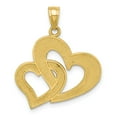 thumbnail image 4 of 10K Two-Tone Gold Charm Pendant Themed 25 mm 21 & Rhodium Double Heart, 4 of 4