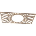 thumbnail image 2 of 34"W x 17"H x 12 5/8"ID x 3/8"T Hoover Wood Fretwork Pierced Ceiling Medallion, Red Oak, 2 of 3