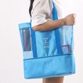thumbnail image 4 of Jumpingount Bolso de hombro de malla de alta capacidad para mujer, bolsos de playa para pícnic con preservación del calor de doble capa, bolsa de Envolturas para manijas de equipaje Verde, 4 of 6