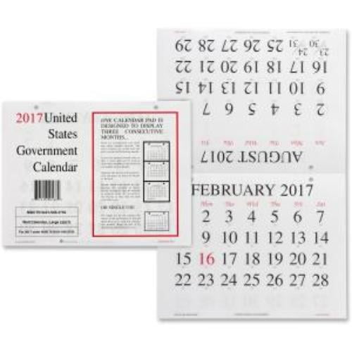 Unicor Fed Monthly Wall Calendar - Julian - Monthly - Wall Mountable