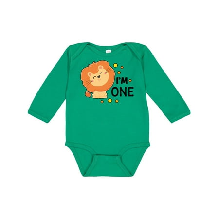 

Inktastic Im One with Cute Smiling Lion Gift Baby Boy or Baby Girl Long Sleeve Bodysuit