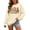 Beige, variant on Womens Sweatshirt Crew Neck Halloween Fall Leaves Letter Graphic Pullover Cottagecore Autumn Holiday Top Fall Winter Oversized Sweatshirts Beige L