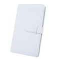 thumbnail image 1 of Álbum de fotos de 3 pulgadas y 108 bolsillos, miniálbum de fotos de cuero sintético para entradas de cine y tarjetas de presentación, color blanco jazmín., 1 of 14