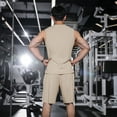 thumbnail image 5 of pstuiky Camisetas interiores de tirantes para hombre, Traje deportivo y de ocio de manga corta con cuello redondo para hombre. Chaleco para hombre xl, 5 of 5