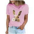 thumbnail image 2 of Tops de Cuello Alto para las Mujeres Amante Impreso Camiseta Cuello Redondo Manga Corta, Poliéster Spandex, 2 of 7